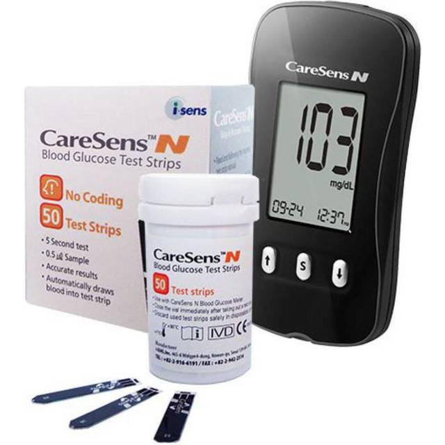 Billede af i-SENS CareSens N + Blood Glucose Test Strips 50-pack